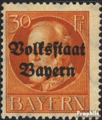 Produktbild von Briefmarken Bayern 1919 Mi 123II A postfrisch König Ludwig mit Aufdruck