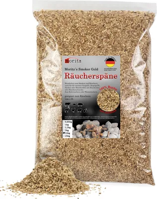 Produktbild von Moritz 15kg Räucherspäne Buche fein 0,75 -2 mm Räuchern I Kalträuchern von Fisch Fleisch Wurst Käse Gemüse auch für BBQ I Grill - Räuchermehl