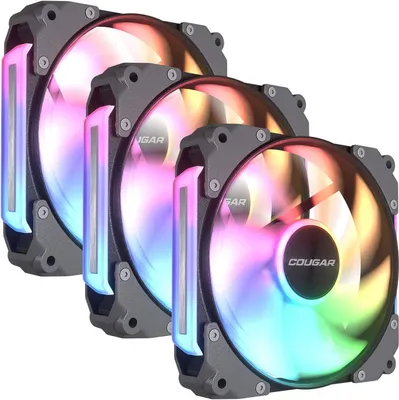 Obrázok produktu pre COUGAR Gaming CF-APR12HB3-RGB Ventilátor do počítačovej skrine 12 cm čierny 3 ks