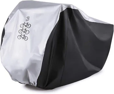 Immagine prodotto di Copertura per mountain bike ed e-bike - Copertura grande e universale - Protegge fino a 3 biciclette - Resistente ai raggi UV - Per uso interno ed esterno - Per mountain bike, e-bike e biciclette da città - Nero