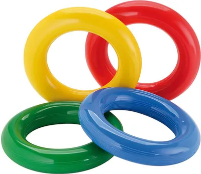 Produktbild von Gymnic Gym Ring – flexible bunte Ringe Motorik Übungen, Reflexe und Koordination (4er-Set)
