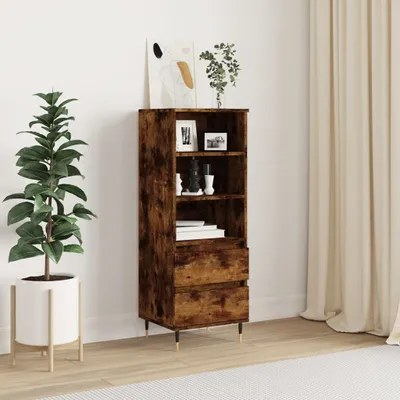 Produktbild von vidaXL Highboard Räuchereiche 40x36x110 cm Holzwerkstoff