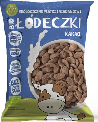 ŁÓDECZKI JAGLANO - ORKISZOWE Z KAKAO BEZ DODATKU CUKRÓW BIO 260 g - HELPA