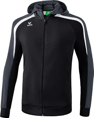 Produktbild von Erima Fußball Handball Liga 2.0 Trainingsjacke mit Kapuze Herren Sportjacke schwarz weiß Gr S