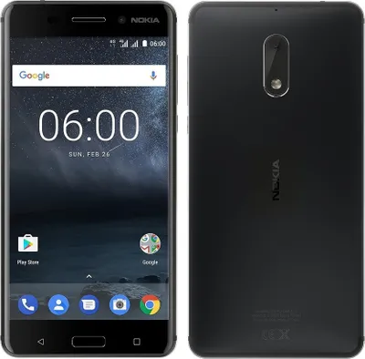 Produktbild von Nokia 6, 14 cm (5.5"), 3 GB, 32 GB, 16 MP, Android 7.1.1, Schwarz