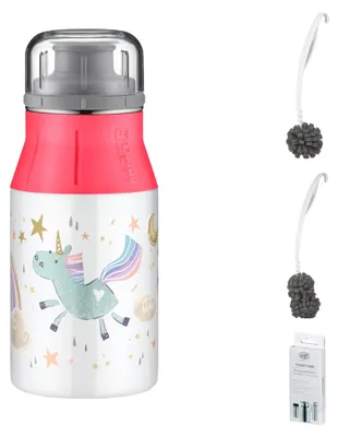 Zdjęcie produktu dla alfi KIDS BOTTLE Trinkflasche – Vorteilsset mit Reinigungsbürste CLEAN FIX 30 cm