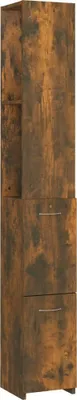 Obrázok produktu pre vidaXL Kúpeľňová skrinka Smoked Oak 25x26,5x170 cm odvodený výrobok z dreva