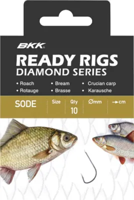 Produktbild von BKK Ready Rig 70cm Diamond Sode NI - gebundene Friedfischhaken, Hakengröße/Schnurdurchmesser:Gr. 8 / 0.16mm