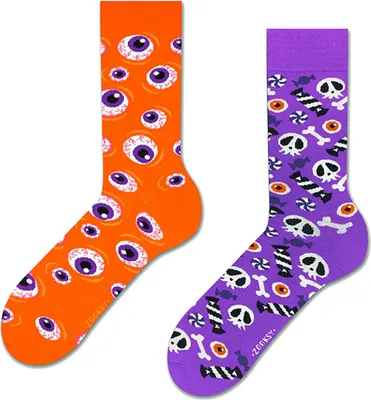 Produktbild von Damensocken "Halloween", Größe 36-40, bunte Socken mit lustigem Muster