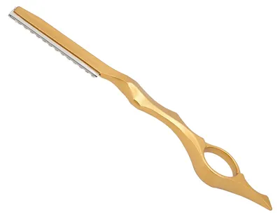 Produktbild von Rasiermesser für Haarverdünnung, professionelles Styling-Trimmmesser, texturierendes Schneidrasierer, Gold