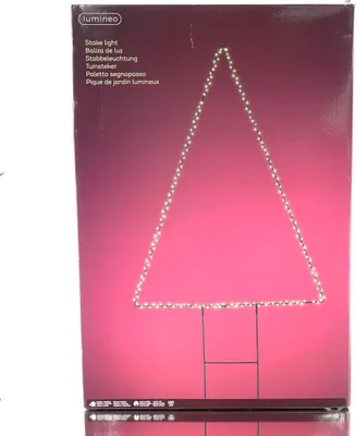 Produktbild von Lumineo Micro-LED Baumdreieck Schwarz 52 x 77 cm 180 Lichter Metall - warmweiß