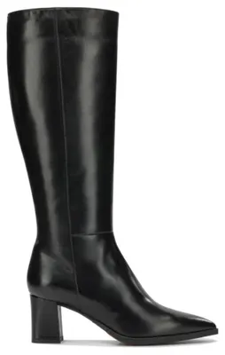 Imagen del producto de Botas de cuero negro para mujer, marca SANTONI, talla 37