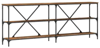 Imagen del producto de Mesa de consola de madera envejecida con amplio espacio de almacenamiento