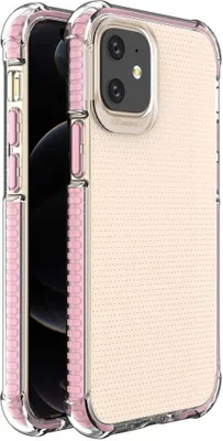 Image de Spring Armor Żelowy Elastyczny Pancerny Pokrowiec Z Kolorową Ramką Do Iphone 12 Mini Różowy
