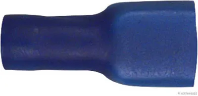 Zdjęcie produktu dla Gniazdo płaskie W pełni izolowana tuleja zaciskowa 1,5 - 2,5 mm², niebieska (HERTH+BUSS), dostępna tylko w opakowaniach po 100 sztuk, cena za 100 sztuk
