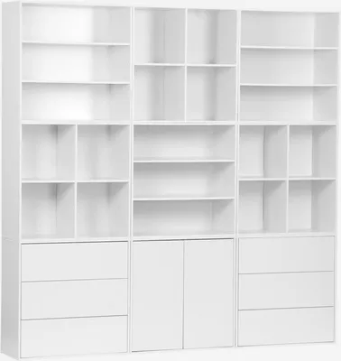 Produktbild von sweeek - Modulares Regal Holzdekor 9 Elemente - Weiß