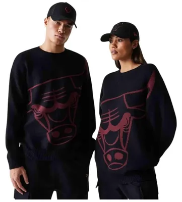 Produktbild von New Era NBA Knit Oversized Strickpullover Chicago Bulls black M