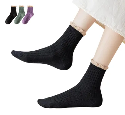 Imagen del producto de Conjunto de 3 pares de calcetines cortos para mujer en diferentes colores