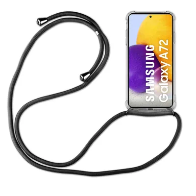 Produktbild von Handykette für Samsung Handyhülle mit Band Schutz Hülle Handy Tasche mit Schnur Samsung Galaxy A72 Schwarz