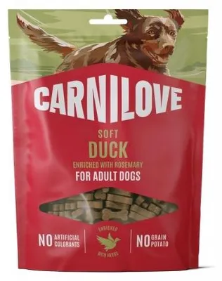 Produktbild von Carnilove Soft Snack Trockenfutter für Hunde, Ente & Rosmarin, 200g