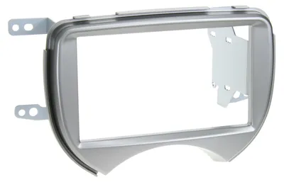 Produktbild von 2-DIN Radioblende Nissan Micra (K13) 2011->08/2013 silber