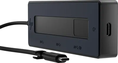 Zdjęcie produktu dla HP Koncentrator wieloportowy USB-C 4K, USB Type-C, USB Type-C, 10000 Mbit/s, 3840 x 2160, Czarny, 65 W