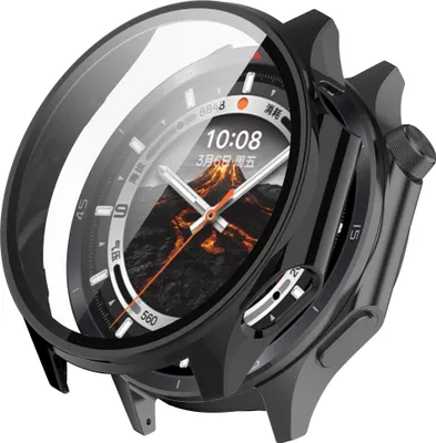 Produktbild von INF OnePlus Watch 3 & OPPO Watch X2 Gehäuse mit Displayschutzfolie Schwarz