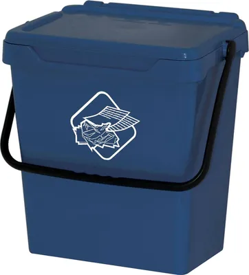 Produktbild von Polypropylenbehälter für separate Sammlung, 30L Abfallbehälter, 100%  Italy, 40x31h39 cm, blaue Farbe