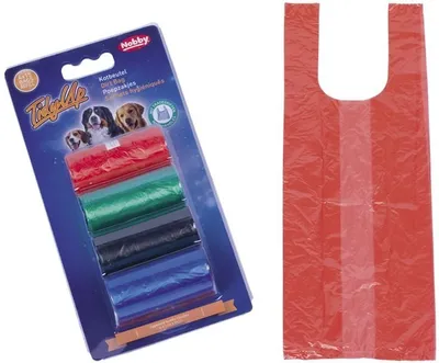 Immagine prodotto di Nobby TidyUp Sacchetti per escrementi con manico 4 colori 4 rotoli da 15 sacchetti
