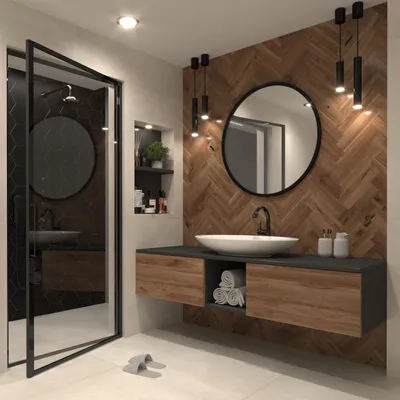 Immagine prodotto di Specchio da parete per bagno DMITRI - nero