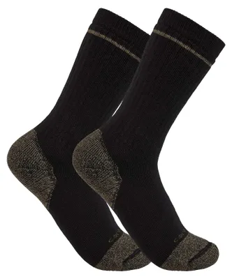 Produktbild von Carhartt Baumwolle BLEND STEEL TOE BOOT SOCK 2 PACK SB5552M, Farbe:black, Größe:XLG