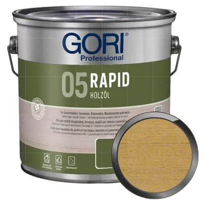Produktbild von GORI 05 Rapid Holzöl 2.5 Liter FARBLOS Terrassenöl Möbelöl Hartholzöl