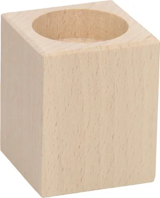 Immagine prodotto di Porta tealight quadrato in legno di faggio.