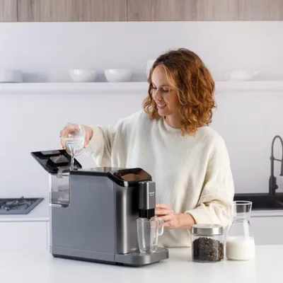 Obrázok produktu pre Taurus Accento Latte, Espresso kávovar, 1,5 L, Kávové zrná, Vstavaný mlynček, Čierna, Šedá