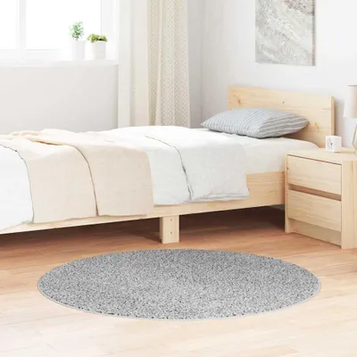 Produktbild von Anti-Rutsch Shaggy Teppich Grau 120 x 120 cm PP