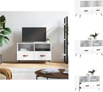 Produktbild von vidaXL TV-Schrank Hochglanz-Weiß 80x36x50 cm Holzwerkstoff -  TV-Möbel