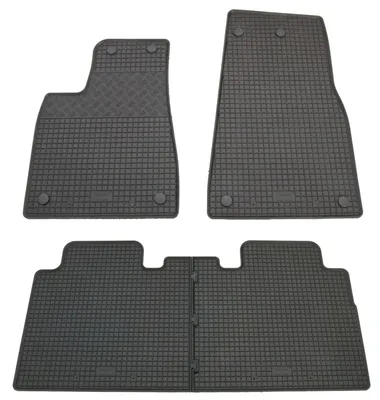 Gummifußmatten Set 4-teilig für Tesla X (2015-), schwarz
