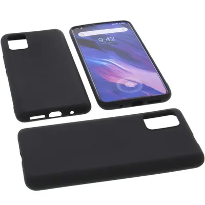 Produktbild von foto-kontor Hülle kompatibel mit UMIDIGI S5 Pro Tasche Gummi TPU Schutz Handytasche schwarz