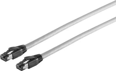 Produktbild von S-CONN Helos Patchkabel S/FTP Cat 8.1 grau 10,0m -Twisted Pair, doppelt geschirmt, 4 x 2 x AWG 24 -