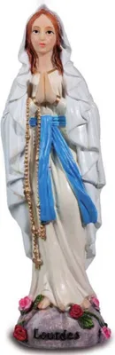A statue of the Madonna of Lourdes.