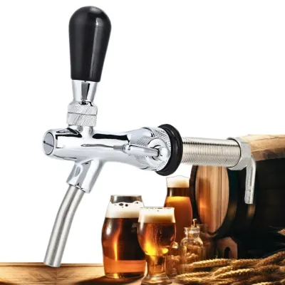 Biertapkraan G5/8 Edelstahl verstellbar mit Durchflussregler