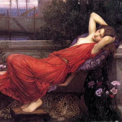 Produktbild von John William Waterhouse Kunstdruck Bild - Ariadne, 1898 (40 x 40 cm)