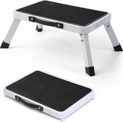 Zdjęcie produktu dla Drabina do 150 kg, biała, do kempingu, samochodu, kuchni, łazienki
