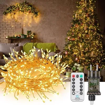 Obrázok produktu pre 5 m LED reťaz s teplobielym svetlom z medeného drôtu, IP65