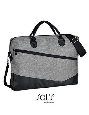 Immagine prodotto di SOLs Bags 01395 | Cartella Manhattan Briefcase | 5 x 40 x 28 cm - Colore: Grigio Melange - Dimensioni: 5 x 40 x 28 cm