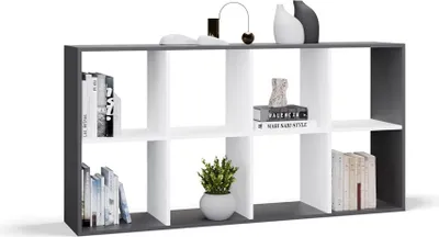 Obrázek produktu pro Regál MALAX 2X4 - antracit + bílá