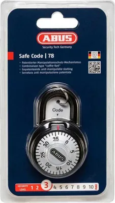 Produktbild von Abus Combination Lock 78/50 Padlock Black Schloss