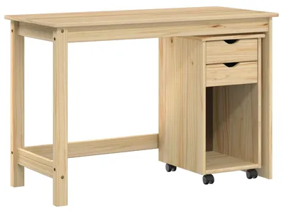Produktbild von vidaXL Schreibtischschrank-Set 2 stk. Braun Massives Kiefernholz