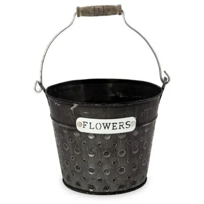 Produktbild von Zinkeimer, Blumentopf in Antik-Optik