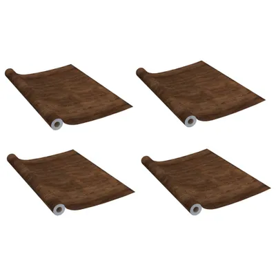 Produktbild von vidaXL Türfolien Selbstklebend 4 Stk. Dunkle Eiche 210x90 cm PVC